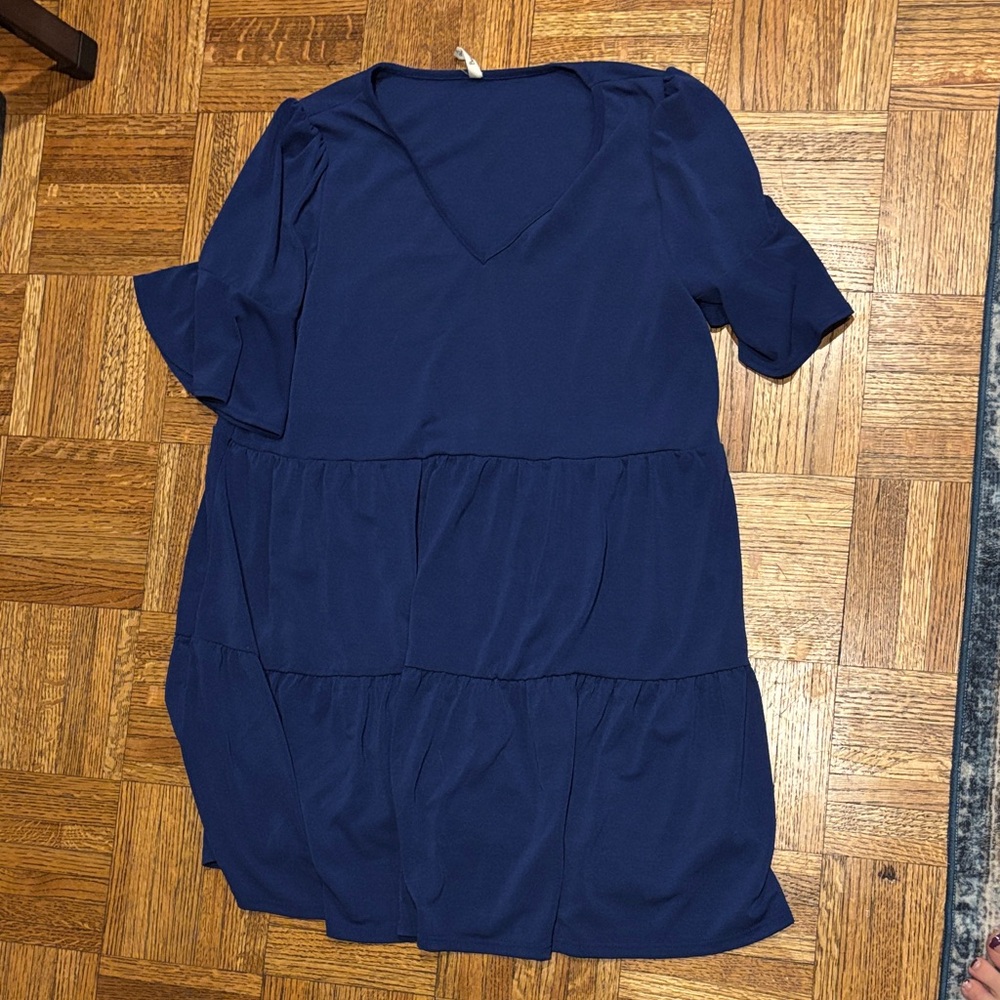 Beeson River Deep Blue V-Neck Top